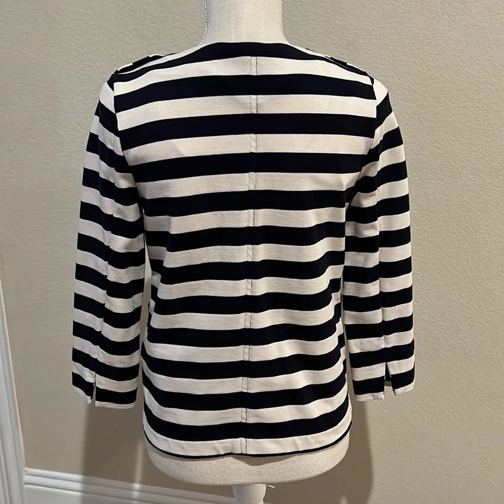 J. CREW Maritime Blazer Navy Stripe XS
